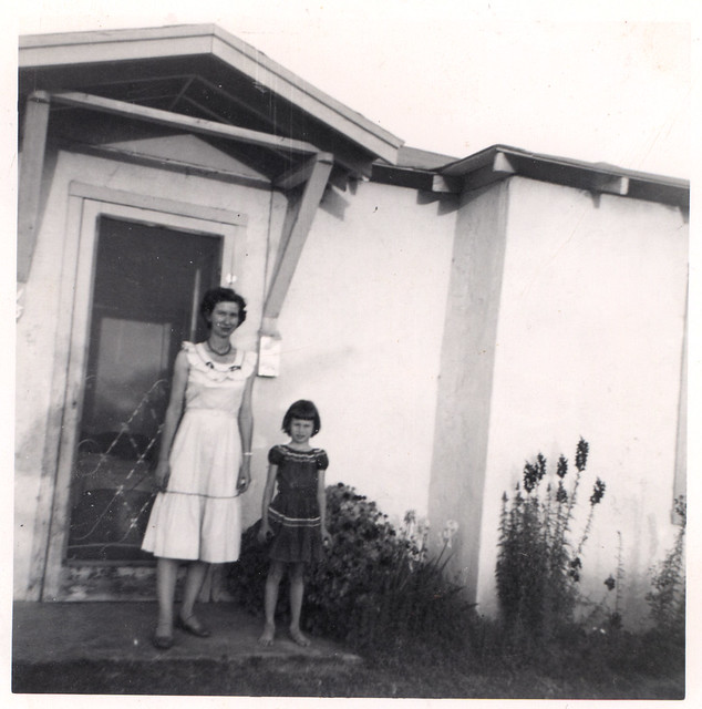 grandma and mom, 1950s