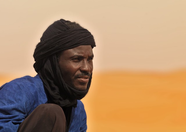 Tuareg man at Ubari Lakes, Libya
