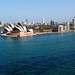 Blick von der Harbour Bridge auf Sydneys Zentrum - Panoramaversion