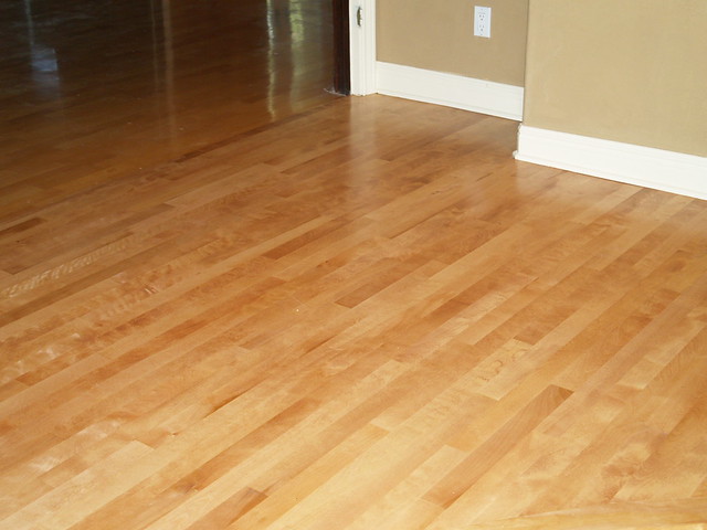 Refinished Maple Wood Floor Custom Stained Refinished Map Flickr