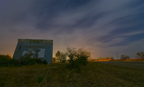 abandoned night texas chief drivein quanah