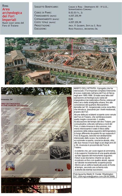 ROMA ARCHEOLOGIA - I Fori Imperiali / Il Foro di Traiano: Cantiere di scavo del Foro di Traiano (1998-1999).