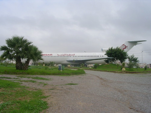 park sunset lake water plane tunisia tunis lac tunisie coucherdesoleil boeing727 mourouj tsjhv