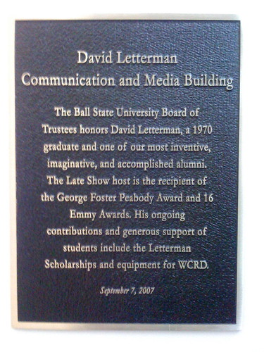 David Letterman building at Ball State University