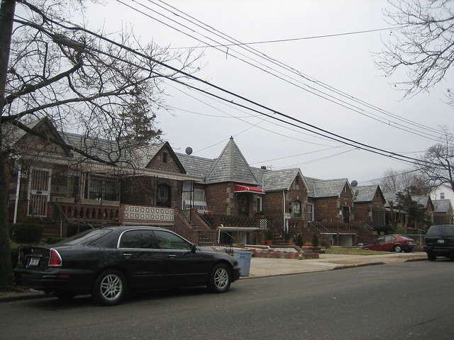 Row House Slate Roofs with Turret