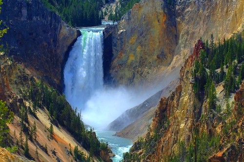 Waterfall at Yellowstone by a walk on the wild side nature photography