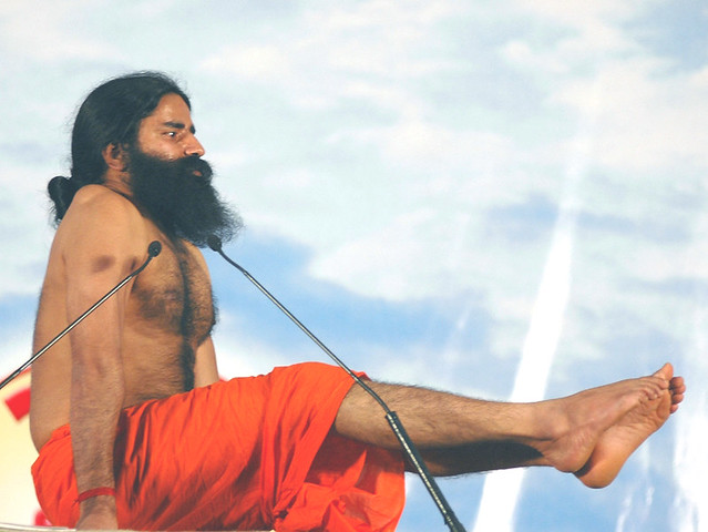 Swami ji performing Yoga pose