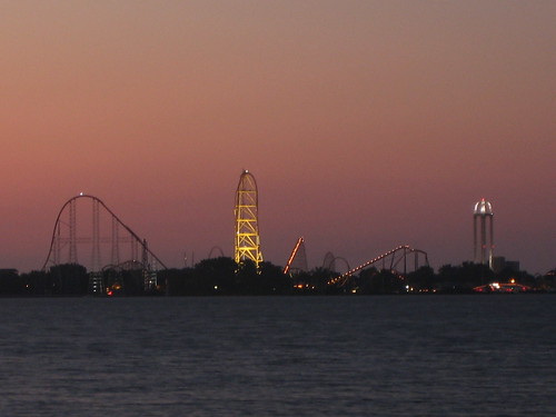 sunset beautiful wow cool great favorites rollercoaster cedarpoint topthrilldragster rollercoasters millenniumforce powertower 1111v11f