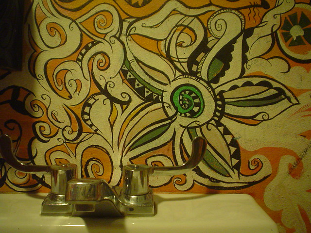 Grafitti in Austin's Coffee men's room, Orlando, Florida