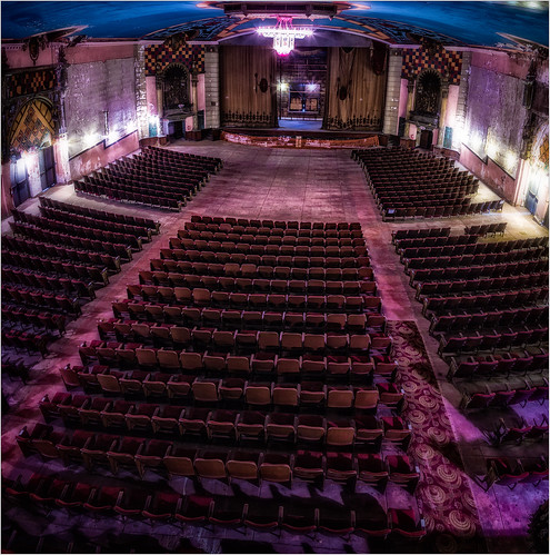 urbex lansdowne 2017 seats theater birdseyeview architecture decay panorama grandhall abandoned pennsylvania unitedstates us wideangle