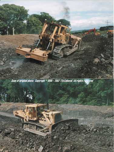 CAT D9H dozing & ripping | Scan of original photo. Copyright… | Flickr
