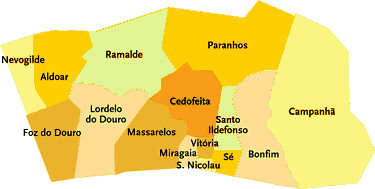 Mapa de Portugal - Porto Portugal