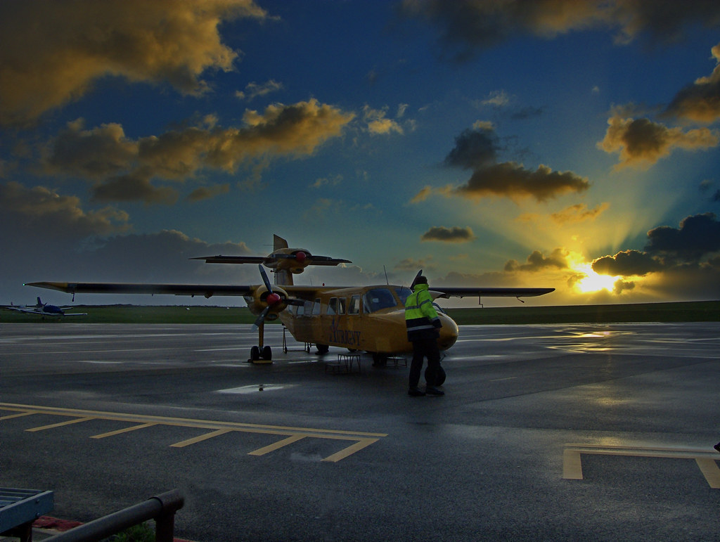 Alderney Airport at Dawn by neilalderney123