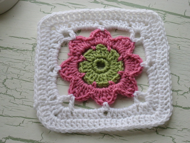 Pink flower square