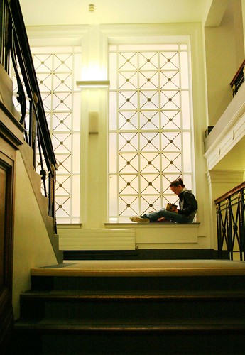 A girl reading in Bute Building