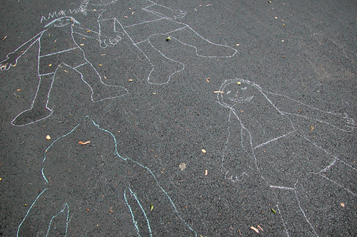 DC404 Kid's Chalk Drawings - Bike Trail - Arlington,MA ©2002