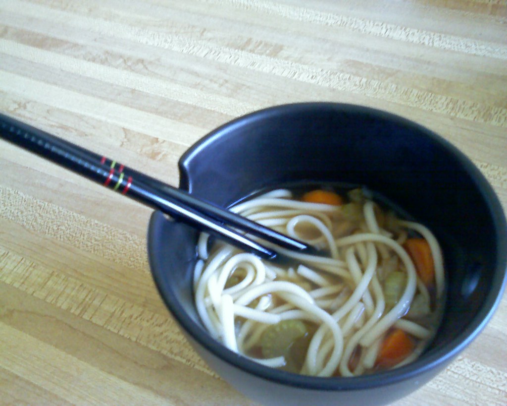 Udon for lunch | I made some udon in a vegetable broth with … | Flickr