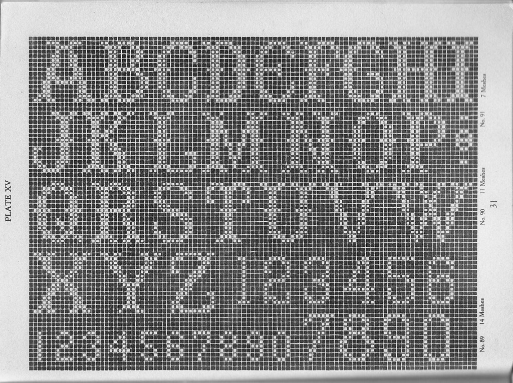 filet crochet alphabet | scanned from Filet Crochet by Anna … | Flickr