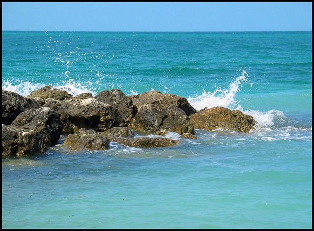 Blue water at Fort Zachary Beach
