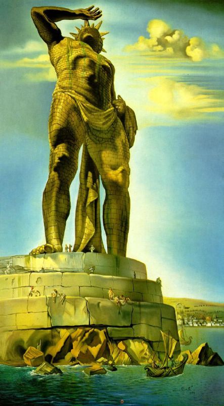 The Colossus of Rhodes. Pintado por Salvador Dali, 1954.