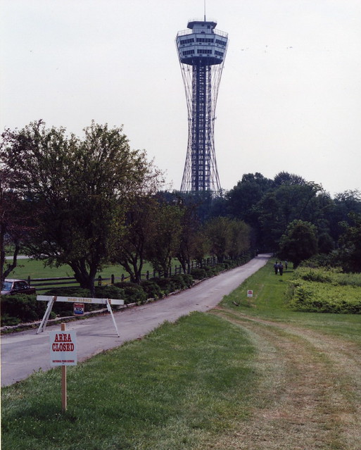Gettysburg Tower, July 2, 2000, the night before it came down
