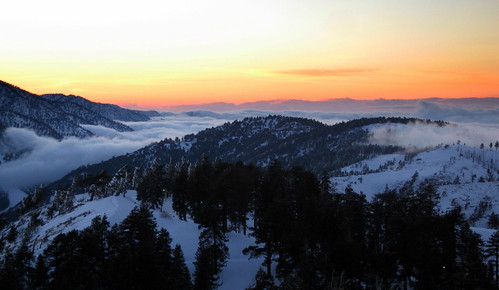 california trip sunset usa snowboard mountainhigh