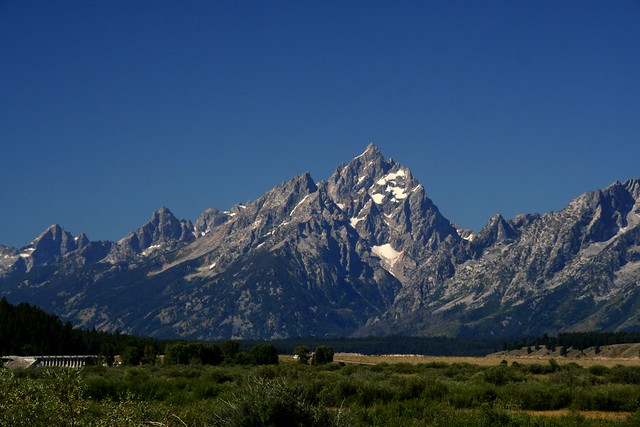 Tetons from the road to Yellowstone