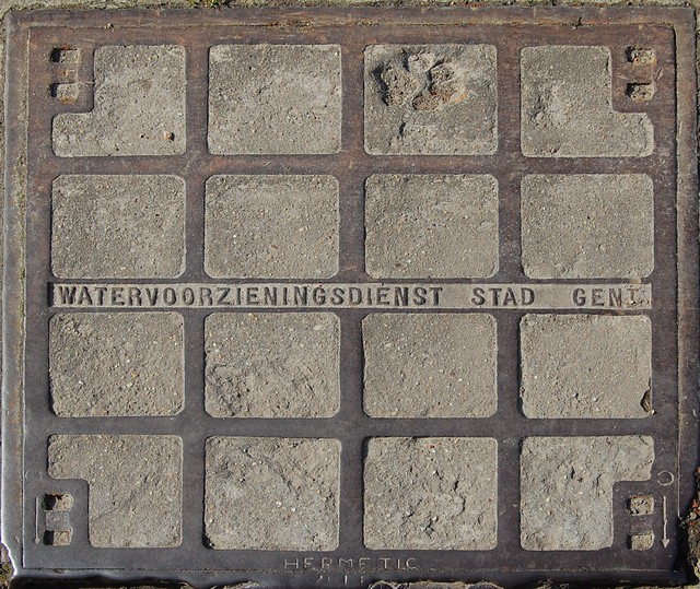 Manhole cover in Zelzate, Belgium
