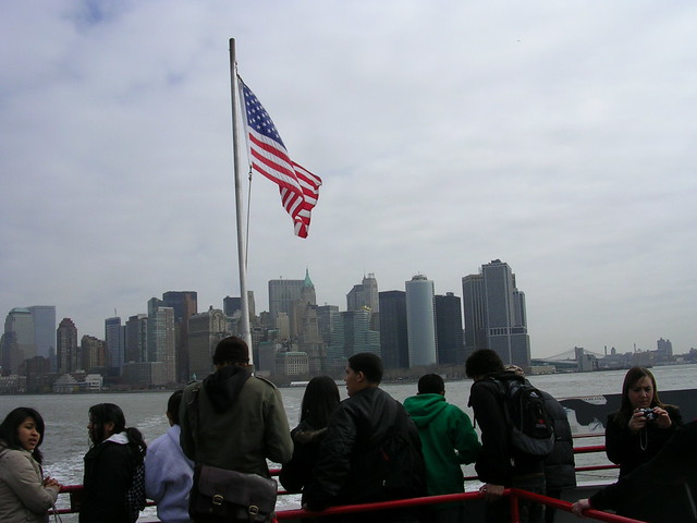 Manhattan with Flag