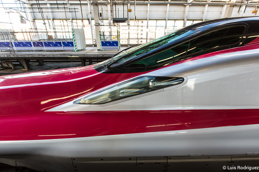 Detalle del shinkansen de la serie E6 de la l&iacute;nea Akita