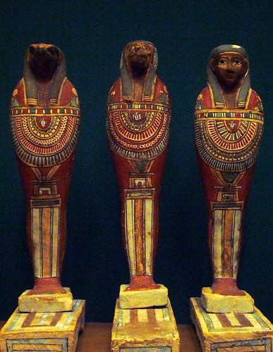Mummiform Ptolemaic mummiform figures representing the sons of Horus… | Flickr