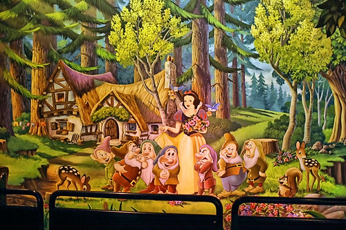 Disney - Snow White And Seven Dwarfs Mural by Express Monorail