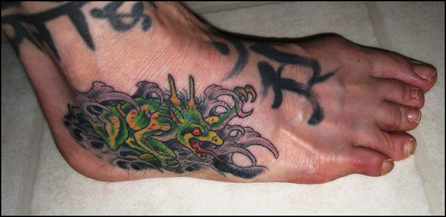 Foot Tattoo by Hector Fong