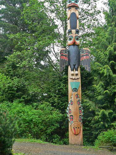Tlingit totem poles at Saxman Village near Ketchikan Alask… | Flickr
