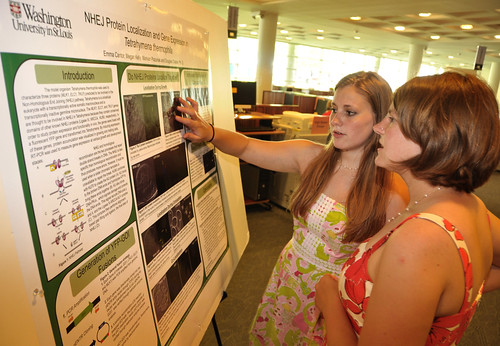 Emma's poster was selected to be displayed in the university library