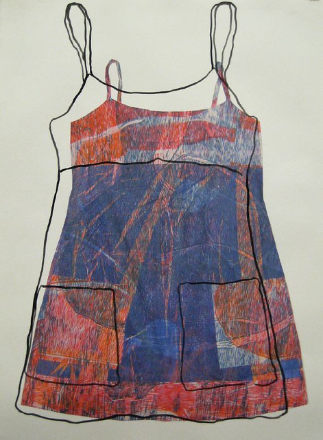 sketch, dress #12 state 2, 2007 | Inkjet and drawing on Rive… | Flickr
