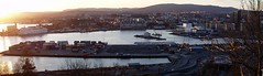 Sunset over Oslo harbour