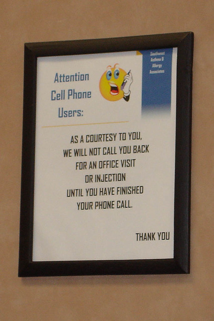 a sign at my doctor's office