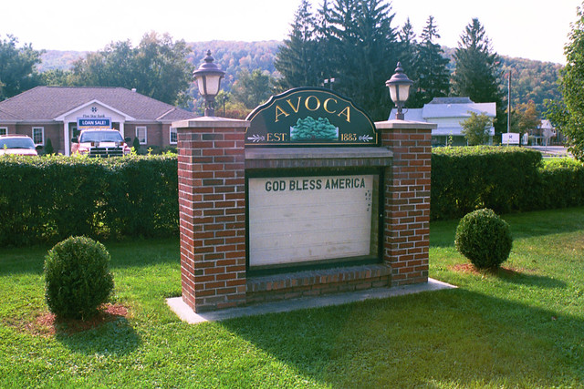 Avoca, NY sign 2007