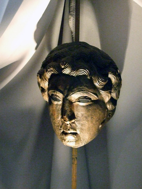 Ancient roman military mask in the museum of Tata, Hungary – Római katonai díszálarc a tatai múzeumban – Tata