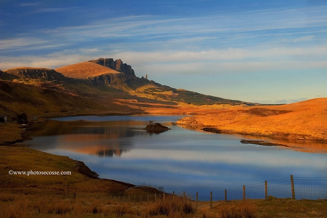 Storr Lochs reflection. Trotternish. Isle of Skye. Scotland.