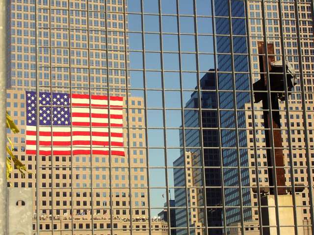 American Flag and Cross, Ground Zero, 9/11 2006