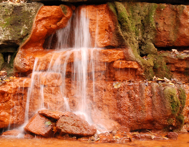Dreamy Orange Waterfall