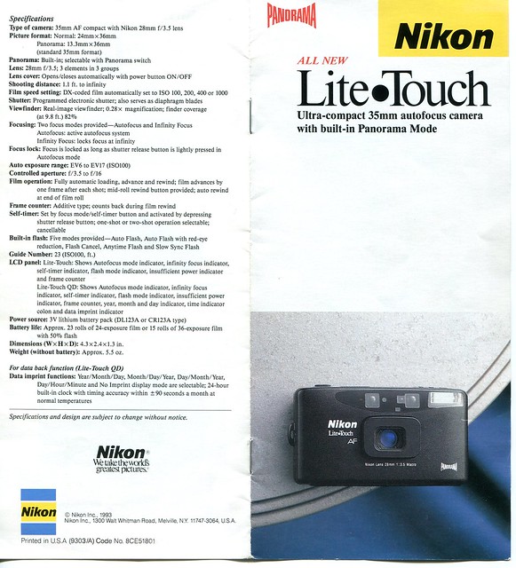 Nikon Lite Touch - AF600 Brochure.