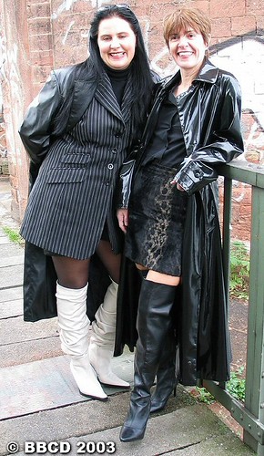 Susann | Susann in long leather coat with Christel | strange strange ...