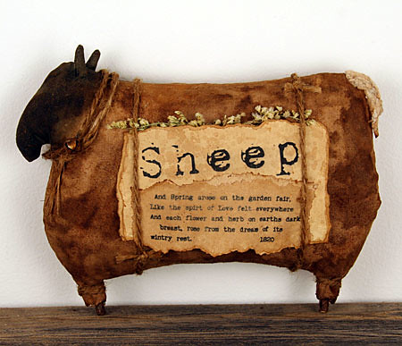 Primitive Cupboard Sheep