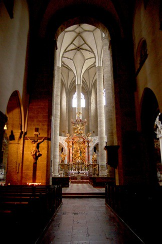Simplicity of the Church (with Ornate Ceilings near the altar)