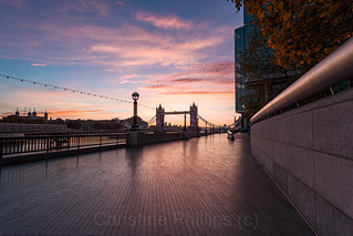 Sunrise over Tower Bridge on an Autumn Morning