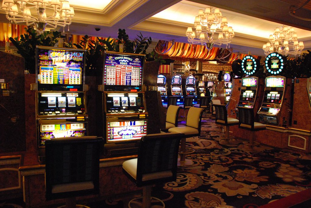 Slot Machines at Bellagio Hotel Casino, Las Vegas - Nevada