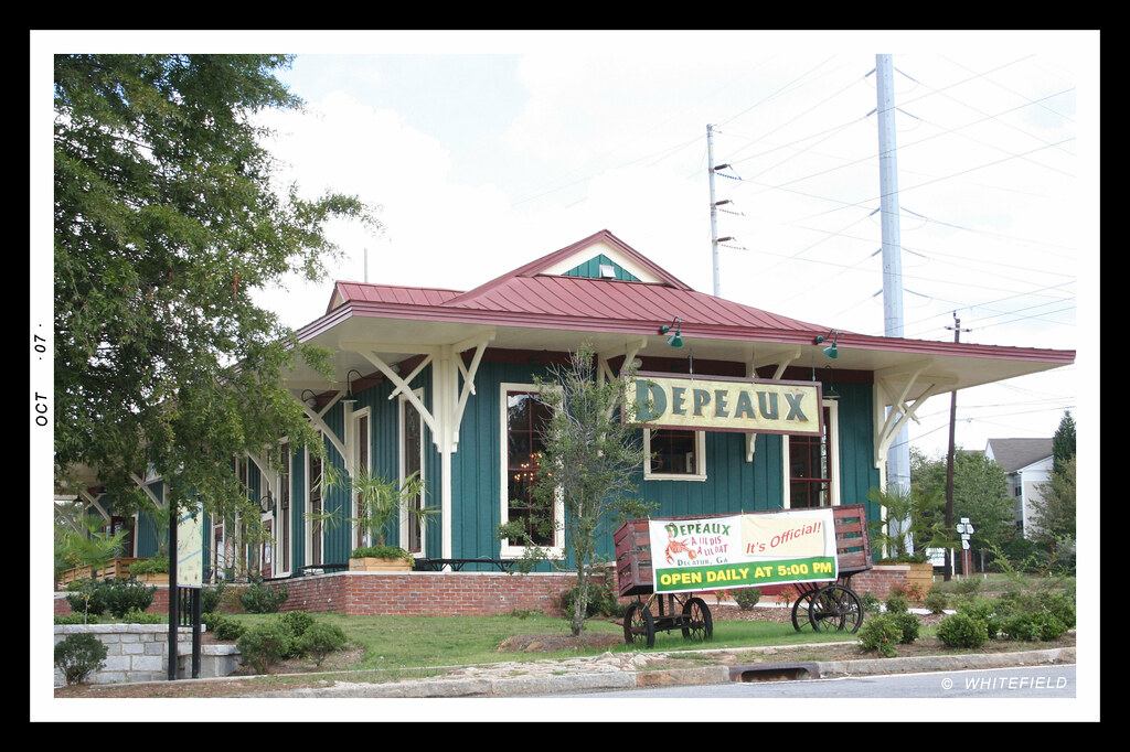 THE OLD DECATUR DEPOT is now a lavish Cajun restaurant, named "Depeaux." by -WHITEFIELD-